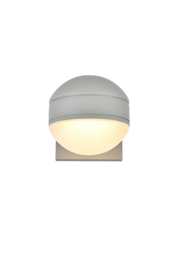 LED Wall Sconce D5''E6.5''H5.5'' Silver