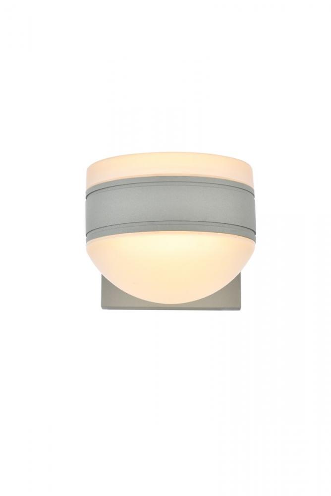 LED Wall Sconce D5''E6.5''H5.5'' Silver