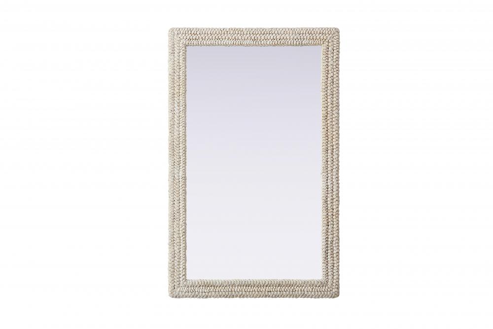 Jute Rope Mirror 35''x55'' Linen White