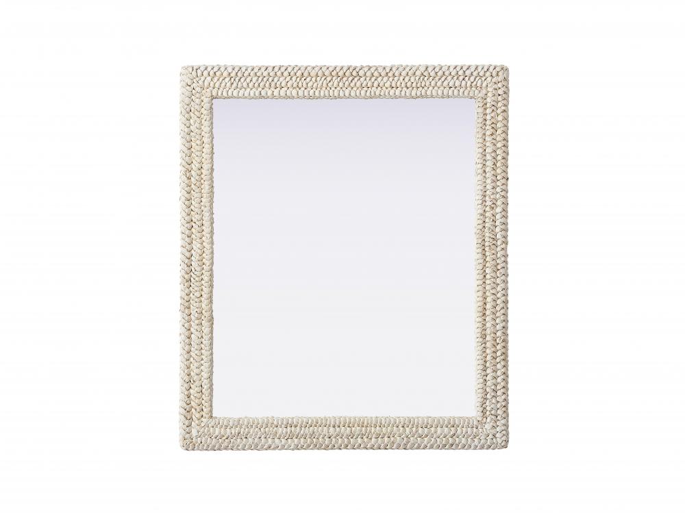 Jute Rope Mirror 36''x42'' Linen White