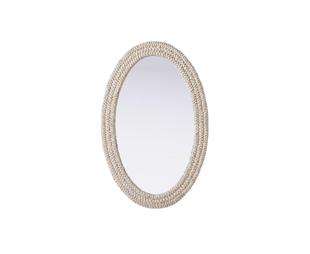 Jute Rope Mirror 27''x42'' Linen White