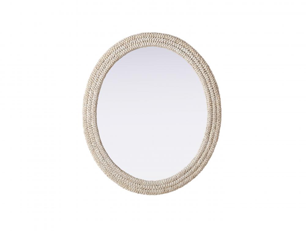 Jute Rope Mirror 36''x42'' Linen White