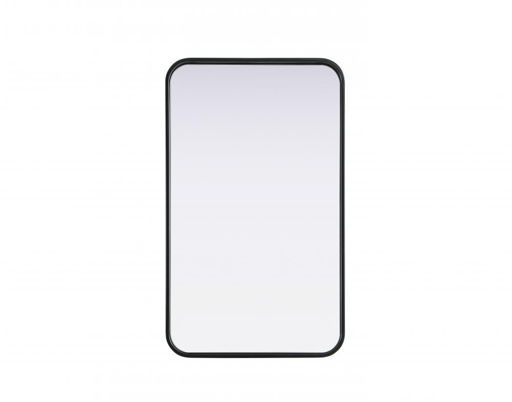 R Corner Mirror 18"x30"x2" Black