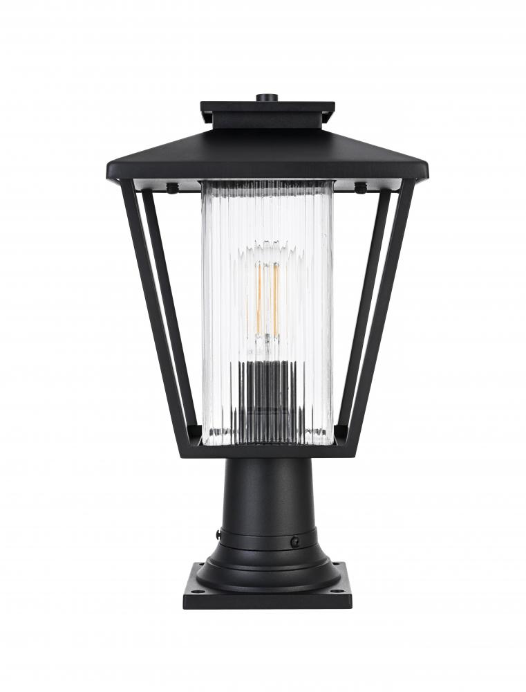 Outdoor Pole Light L10" H17" E10" L1 Black