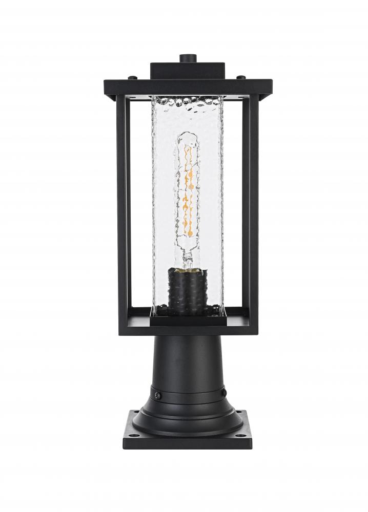 Outdoor Pole Light L7" W7" H17" L1 Black