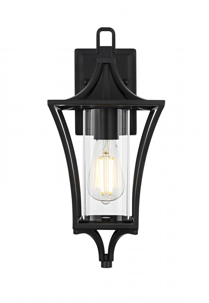 Wall sconce W7" H16" E8" L1 Black