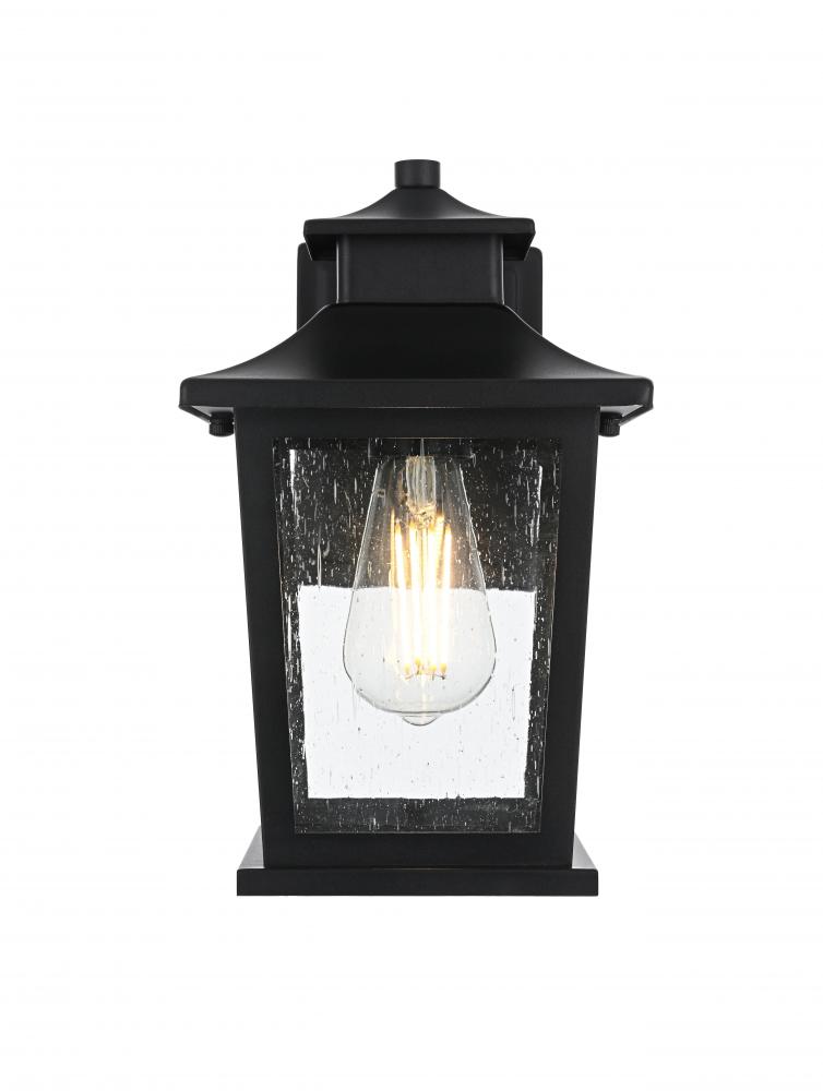 Wall sconce W7" H11.5" E8.5" L1 Black