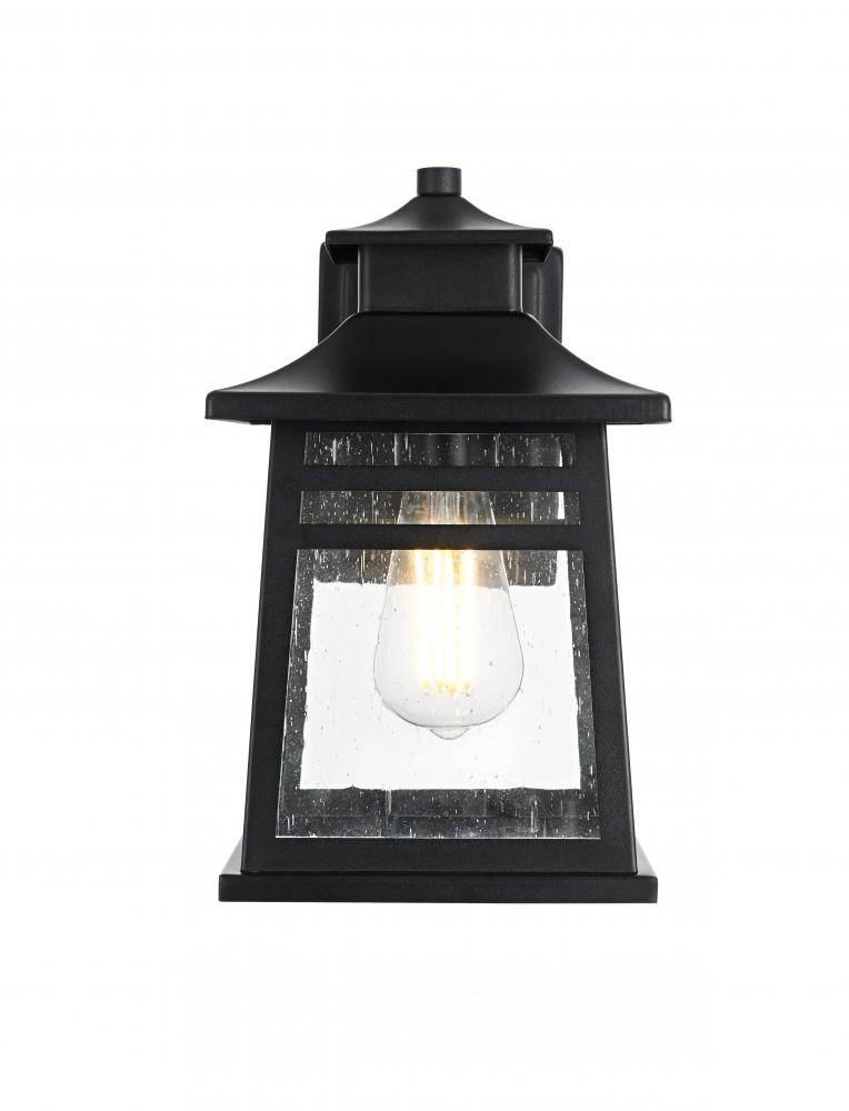 Wall sconce W7" H11.5" E8.5" L1 Black