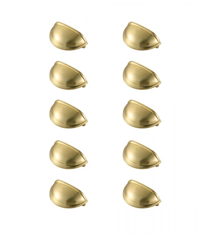 Atticus 3" Center to Center Brushed Gold Cup Bar Pull Multipack (set of 10)