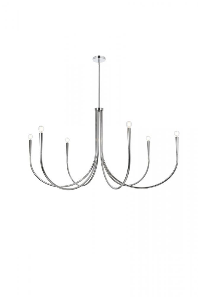 Layne 55 inch chandelier in Chrome