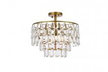 Elegant 1103F16BR - Mila 16 inch flush mount in brass