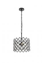 Elegant 1111D13BK - Lyla 13 inch pendant in black