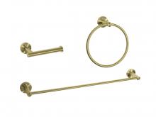 Elegant HWB-11S3RBGD - Bathroom hardware set 24"x2.8"+6.2"x3.5"+7" brushed gold