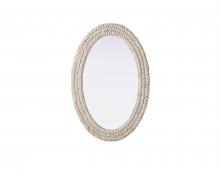 Elegant MR4C2436LN - Jute Rope Mirror 24''x36'' Linen White