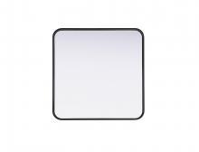 Elegant MR8A2424BLK - R Corner Square Mirror 24"x24"x2" black