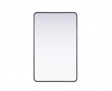 Elegant MR8A3048BLK - R Corner Mirror 30"x48"x2" Black