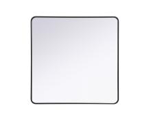 Elegant MR8A4242BLK - R Corner Square Mirror 42"x42"x2" black