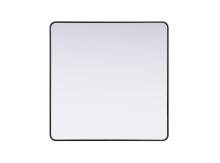 Elegant MR8A4848BLK - R Corner Square Mirror 48"x48"x2" black