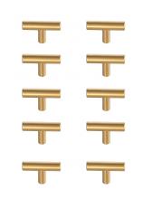 Elegant PL400-1-BR-10PK - Quinn Brass T Bar Pull Multipack (set of 10)