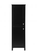 Elegant SC012065BK - Bath Storage Cabinet 2dr 20Wx22Dx65H black