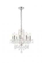 Elegant V7838D20C/RC - Princeton 8 light Chrome Chandelier Clear Royal Cut Crystal