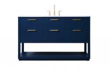 Elegant VF19254BL - Vanity Cabinet 5Dw 54x22x34 Blue