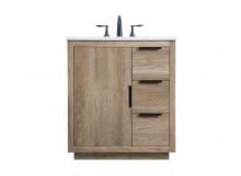 Elegant VF19430NT - Vanity Cabinet 2Dw1Dr 30x19x34 Natural Oak