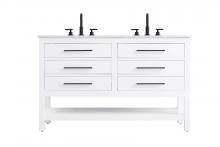 Elegant VF60554DWH - Vanity Cabinet 4DW 54"W x 22"D x 34"H White