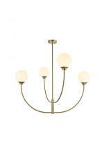 Elegant LD814D42SG - Nyomi 42 inch chandelier in Satin Gold
