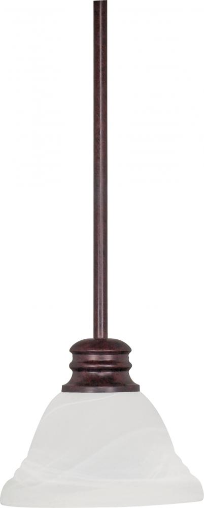 Empire; 1 Light; 7 in.; Mini Pendant with Hang Straight Canopy; Old Bronze Finish