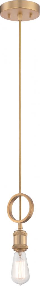 Paxton - 1 Light Mini Pendant - Natural Brass Finish