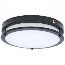 Nuvo 62/1891 - Glamour; 13 Inch LED Flush Mount; Emergency Battery; CCT Selectable; Black Finish