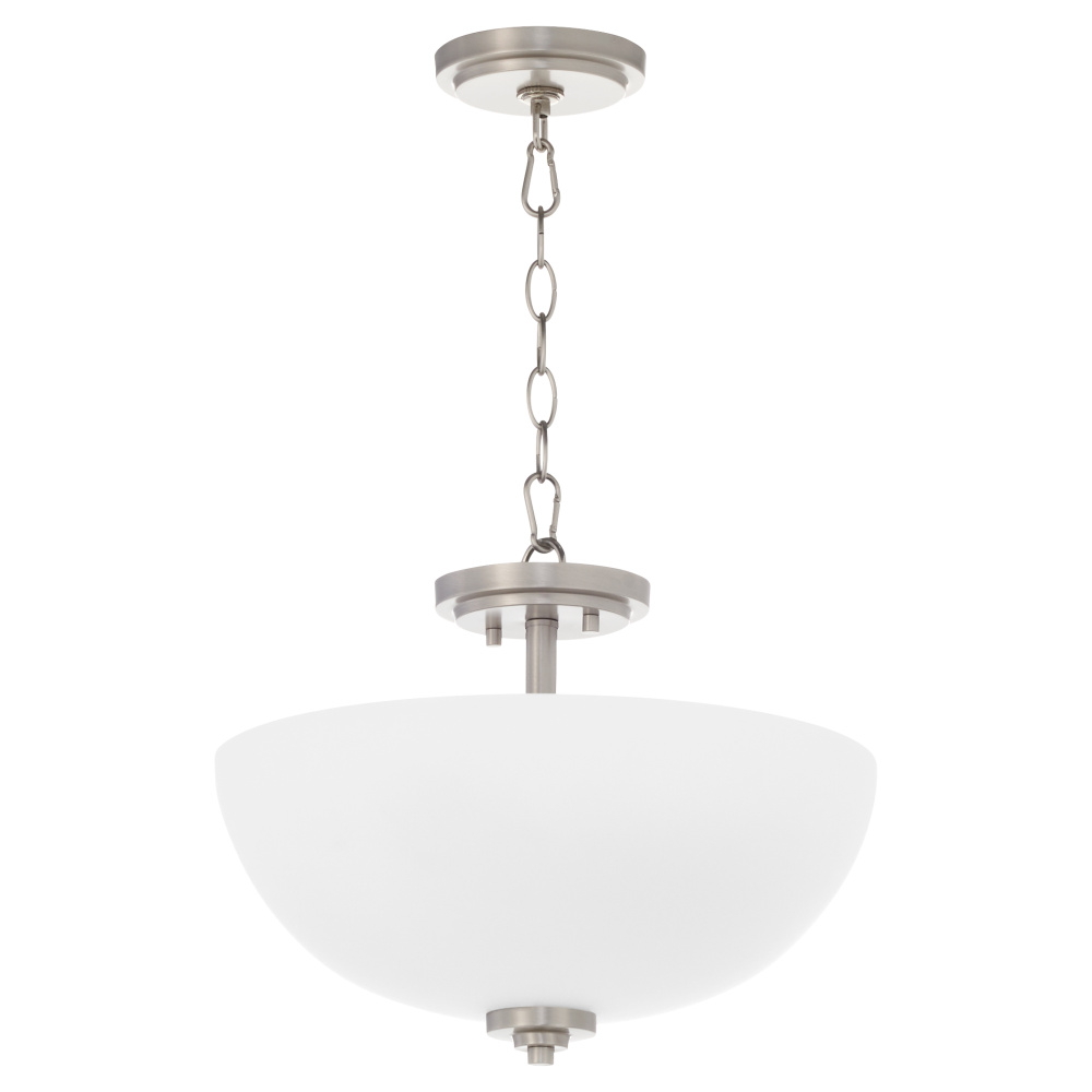 ADAMS 15" SATIN OPAL DUAL MOUNT - SATIN NICKEL