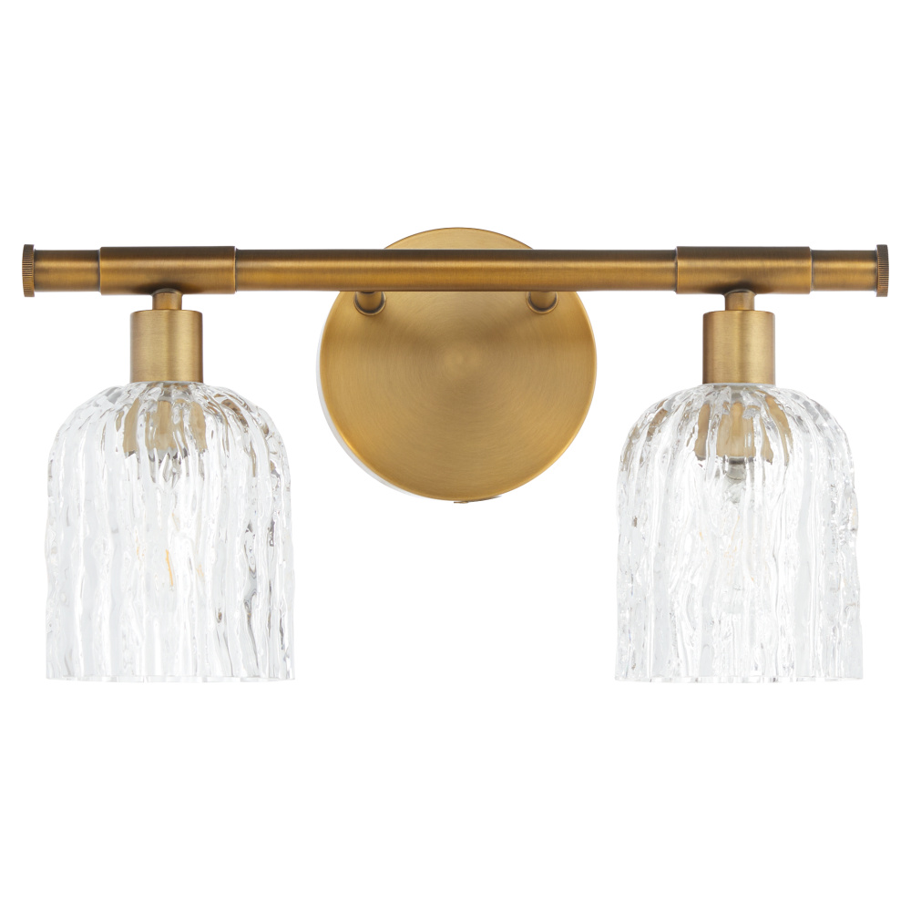 MERIAM 2 LIGHT WALL MOUNT - BRUSHED BRASS