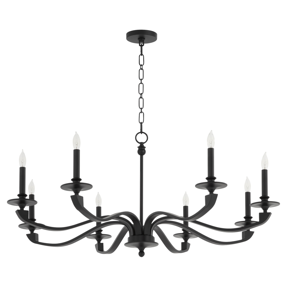 CHANTELLE 8 LIGHT CHANDELIER - MATTE BLACK