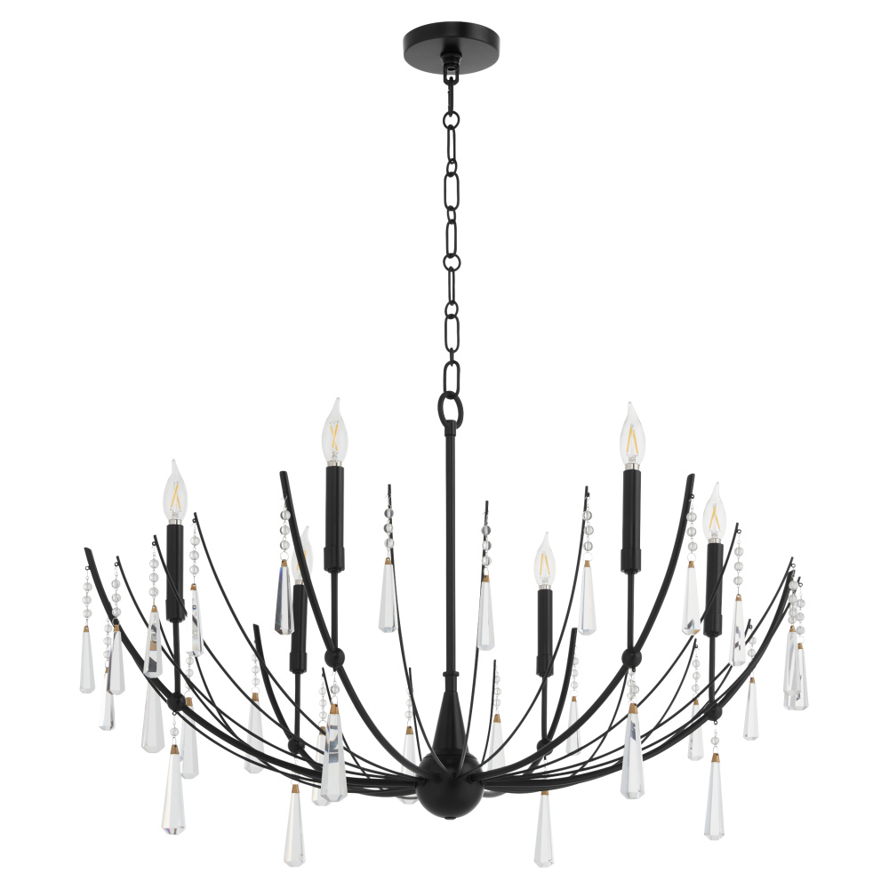 ELOISE 6 LIGHT CHANDELIER - MATTE BLACK