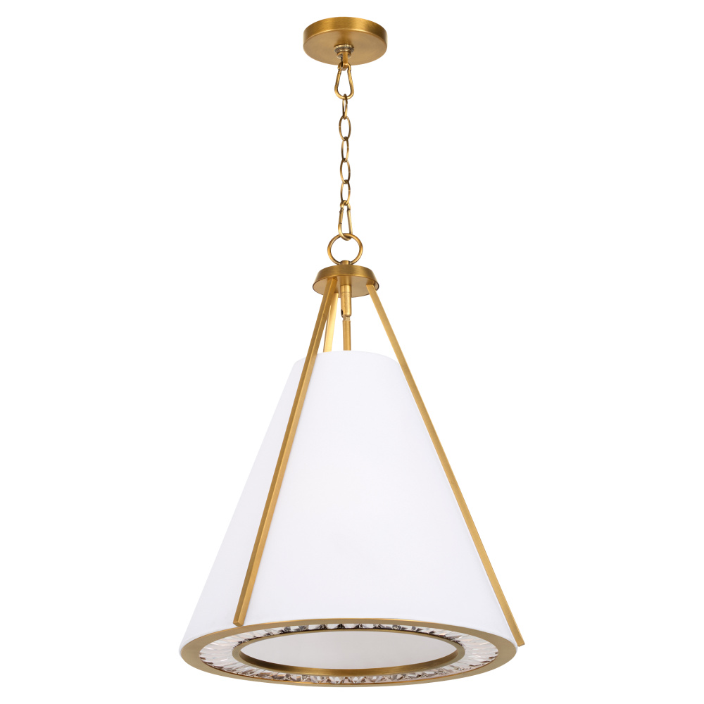 GORHAM 3 LIGHT PENDANT - BRUSHED BRASS