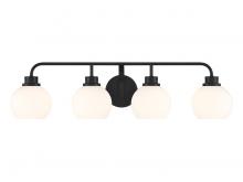 Savoy House Meridian M80082MBK - 4-Light Bathroom Vanity Light in Matte Black