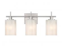 Savoy House Meridian M80084BN - 3-Light Bathroom Vanity Light in Brushed Nickel