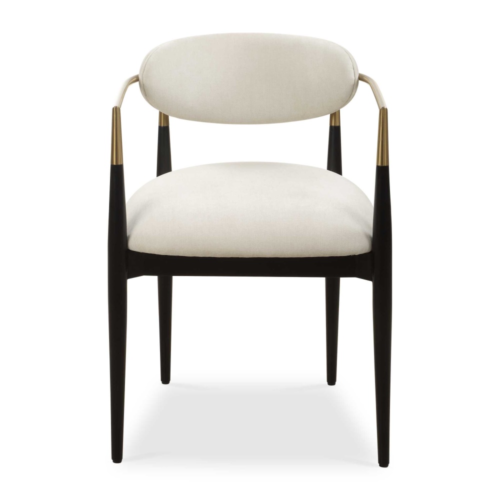 Uttermost Moxie White Dining Arm Chair