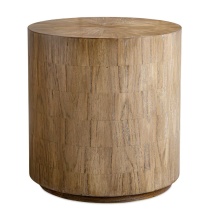 Uttermost 50155 - Uttermost Nevis Wood Cylinder Side Table
