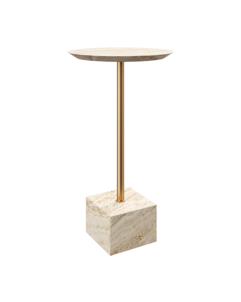 Prado Travertine Drinks Table