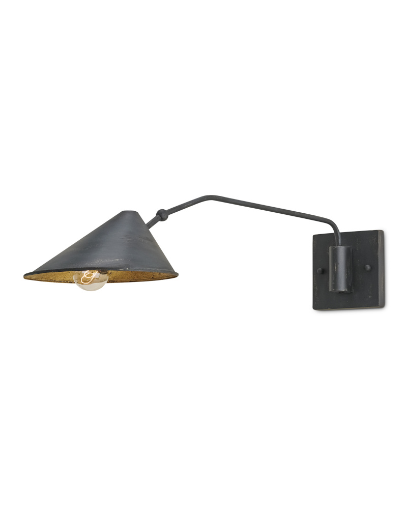 Serpa Black Single Swing-Arm Wall Sconce