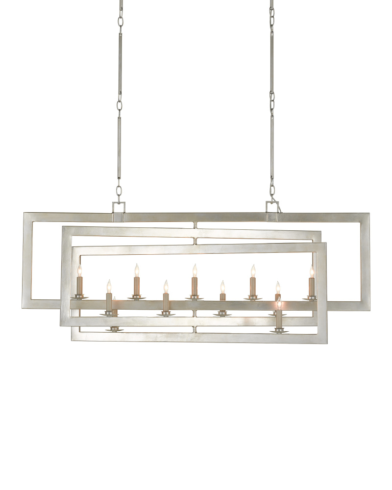 Middleton Rectangular Silver Chandelier