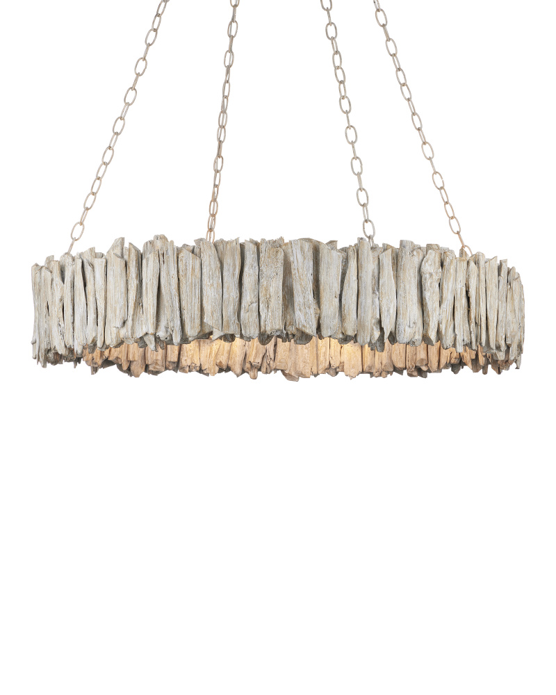 Driftwood Whitewash Ring Chandelier