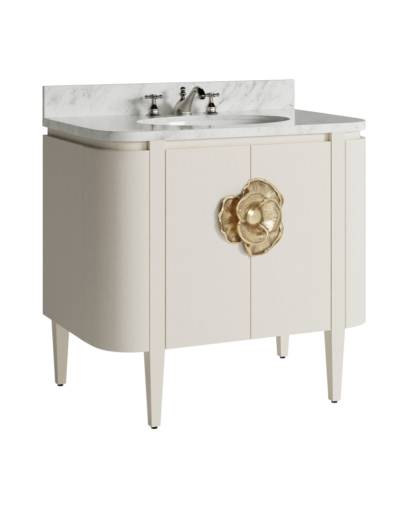 Briallen 36" White Vanity with Oval Undermount Sink