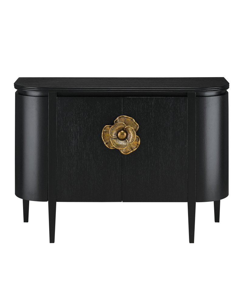 Briallen Black Demi-Lune Cabinet