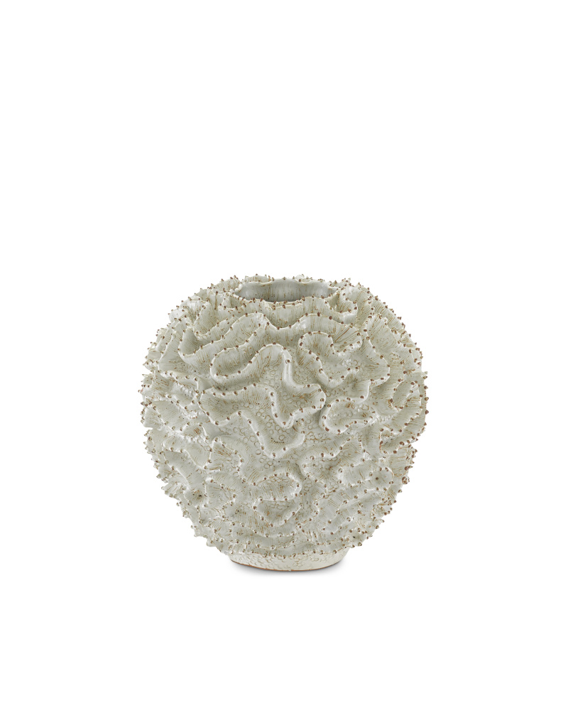 Swirl Small White Vase