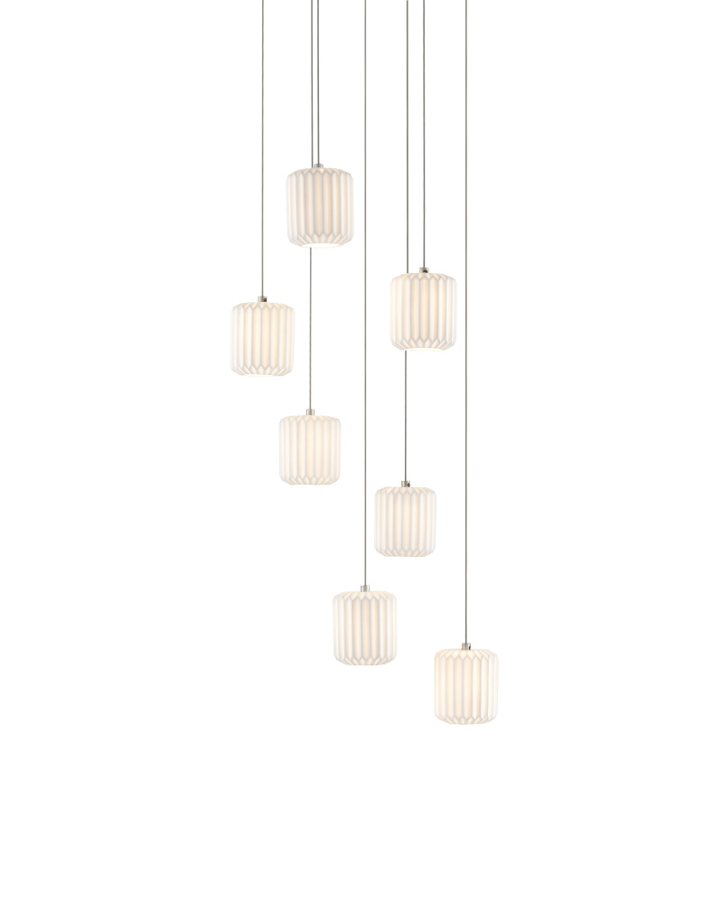 Dove 7-Light Round Multi-Drop Pendant