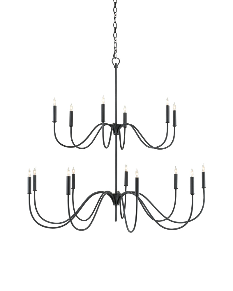 Tirrell Medium Black Chandelier